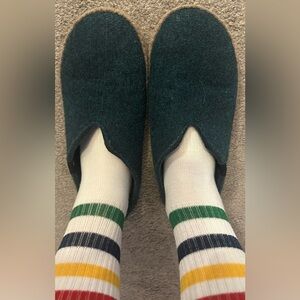 DODO Unisex Wool Slip-On Felt Shoes in Blue EU 42